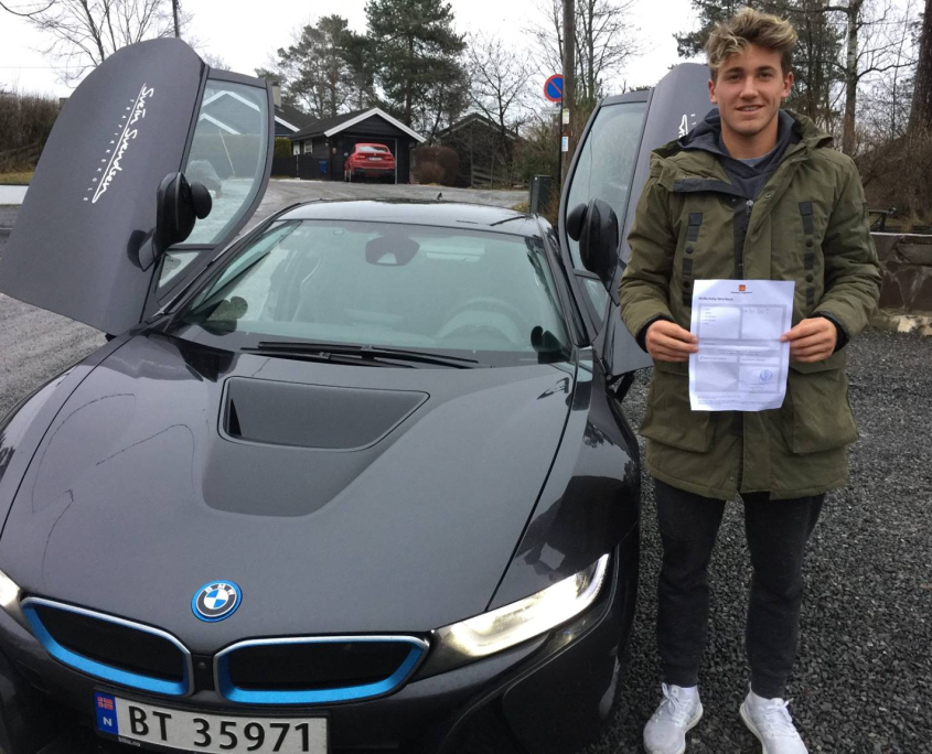 Kasper Ruud bestått førerprøven hos Svein Svendsen trafikkskole Oslo